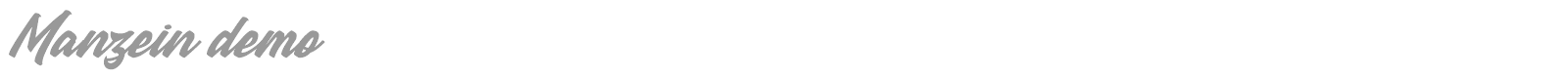 Manzein font preview